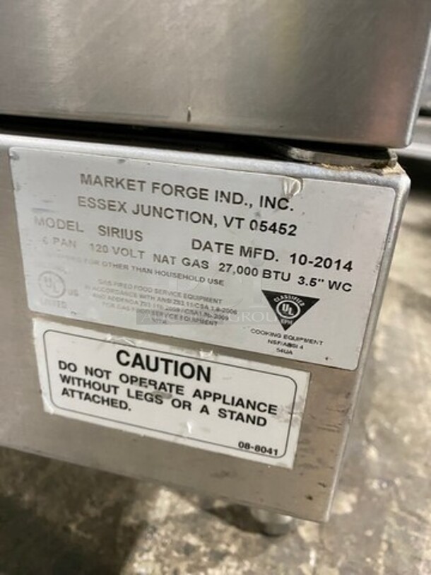 2014 Market Forge Commercial Natural Gas Powered Double Deck Steam Cabinet! All Stainless Steel! On Legs! 2x Your Bid Makes One Unit! Model: SIRIUS - Image 9 of 10