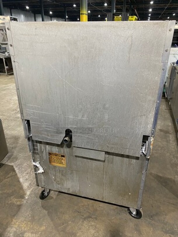 NICE! Vulcan Commercial Natural Gas Powered Flat Top Griddle! With Side Splashes! With Raised Back Splash And Salamander Shelf! All Stainless Steel! On Casters! - Image 3 of 9