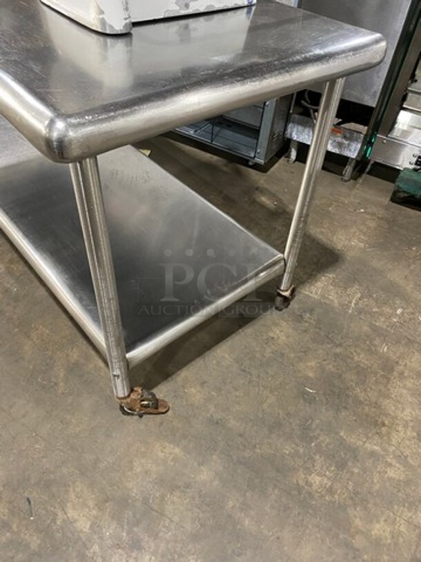 Commercial Worktop/ Prep Top Table! With Storage Area Underneath! Solid Stainless Steel! On Casters! - Image 3 of 8
