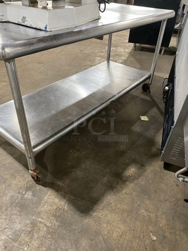 Commercial Worktop/ Prep Top Table! With Storage Area Underneath! Solid Stainless Steel! On Casters! - Image 4 of 8