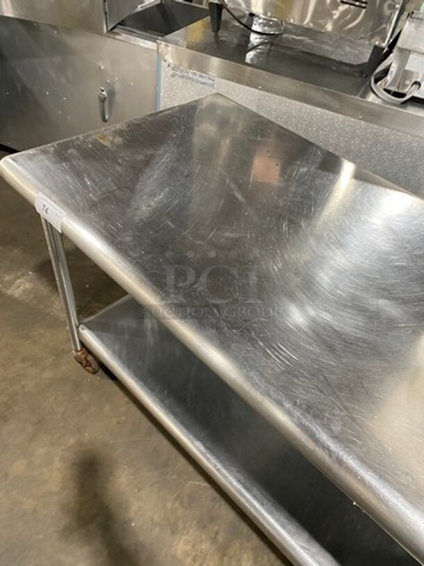 Commercial Worktop/ Prep Top Table! With Storage Area Underneath! Solid Stainless Steel! On Casters! - Image 5 of 8