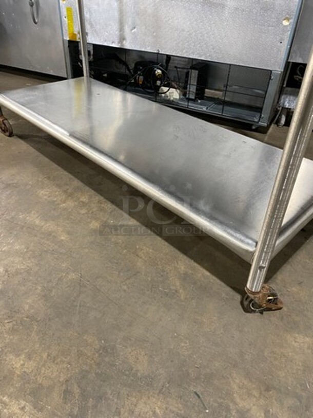 Commercial Worktop/ Prep Top Table! With Storage Area Underneath! Solid Stainless Steel! On Casters! - Image 6 of 8