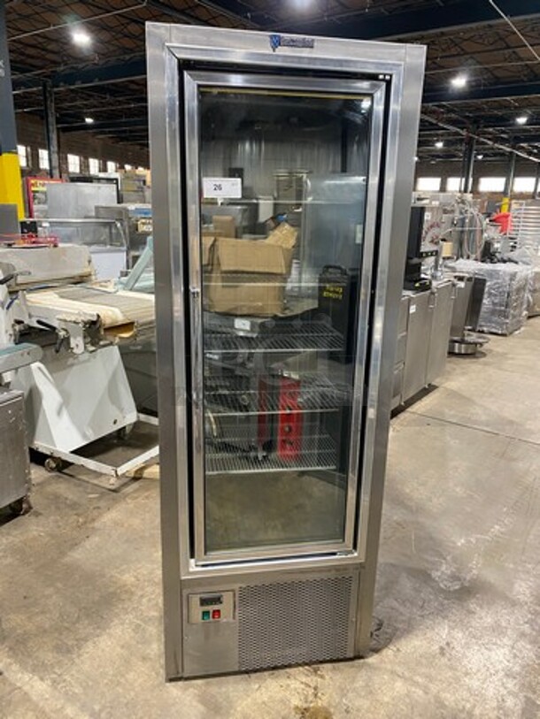 Custom Cool Commercial Single Door Reach In Cooler Merchandiser! View Through Door! With Poly Coated Racks! All Stainless Steel! Model: GDF1SC SN: J1410705 208V 60HZ 1 Phase - Image 1 of 9