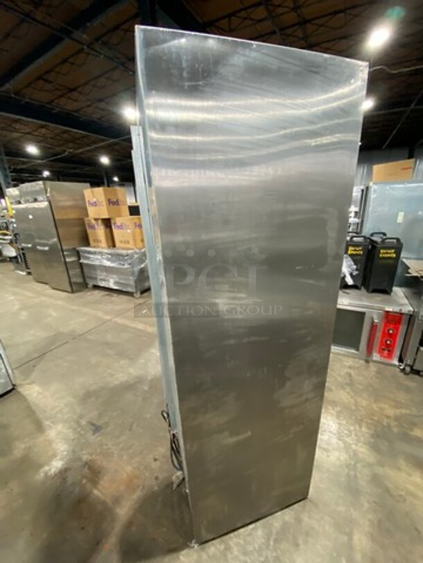 Custom Cool Commercial Single Door Reach In Cooler Merchandiser! View Through Door! With Poly Coated Racks! All Stainless Steel! Model: GDF1SC SN: J1410705 208V 60HZ 1 Phase - Image 4 of 9