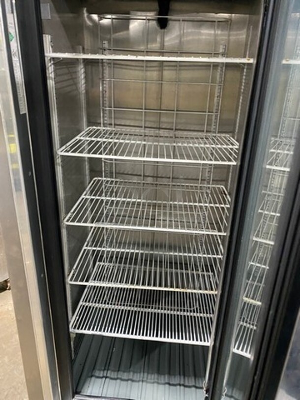 Custom Cool Commercial Single Door Reach In Cooler Merchandiser! View Through Door! With Poly Coated Racks! All Stainless Steel! Model: GDF1SC SN: J1410705 208V 60HZ 1 Phase - Image 5 of 9