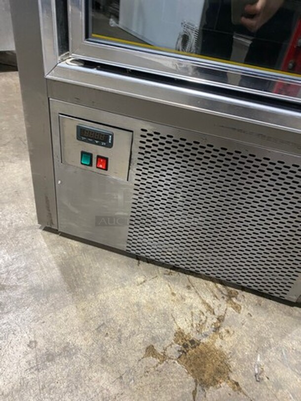 Custom Cool Commercial Single Door Reach In Cooler Merchandiser! View Through Door! With Poly Coated Racks! All Stainless Steel! Model: GDF1SC SN: J1410705 208V 60HZ 1 Phase - Image 8 of 9
