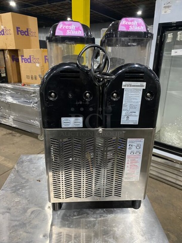 Icetro Commercial Countertop 2 Flavor Slushie/ Frozen Beverage Dispenser! Stainless Steel body! On Small Legs! Model: SSM52 115V - Image 3 of 9