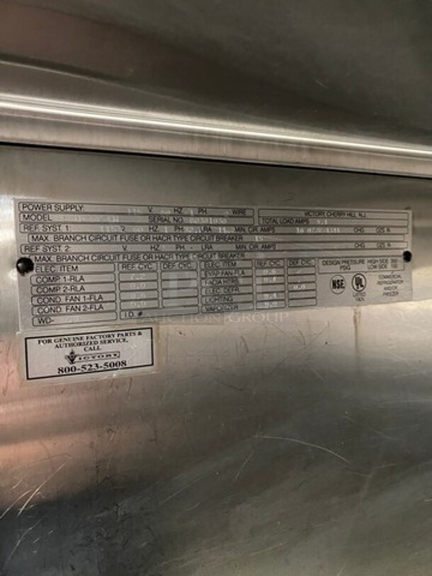 Victory Commercial Single Door Refrigerated Dough Retarder! Can Fit Roll In Rack! All Stainless Steel! On Legs! RACK NOT INCLUDED! Model: RS1DS7EW SN: B0381930 115V 60HZ 1 Phase - Image 7 of 9