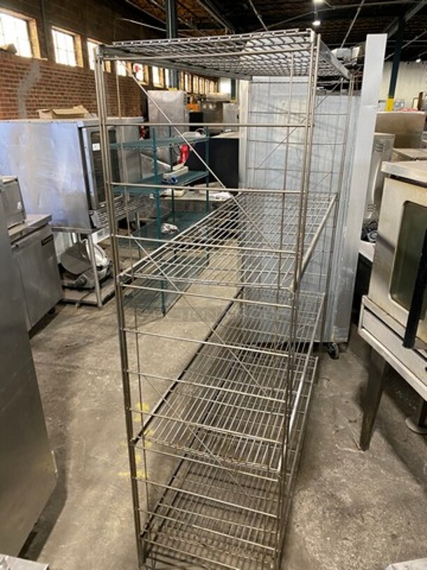 Commercial Metal 4 Tier Shelf! On Legs! BUYER MUST DISMANTLE! PCI CANNOT DISMANTLE FOR SHIPPING! PLEASE CONSIDER FREIGHT CHARGES! - Image 2 of 6
