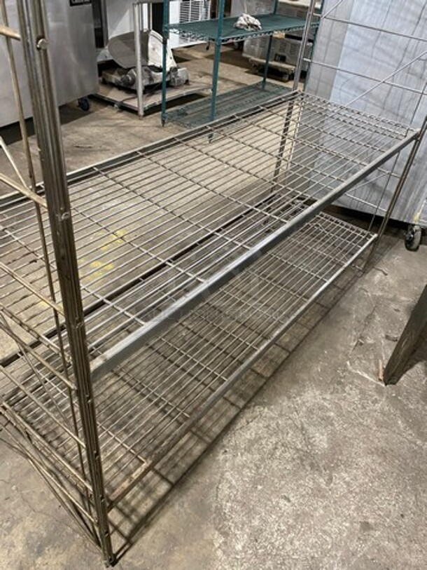 Commercial Metal 4 Tier Shelf! On Legs! BUYER MUST DISMANTLE! PCI CANNOT DISMANTLE FOR SHIPPING! PLEASE CONSIDER FREIGHT CHARGES! - Image 4 of 6