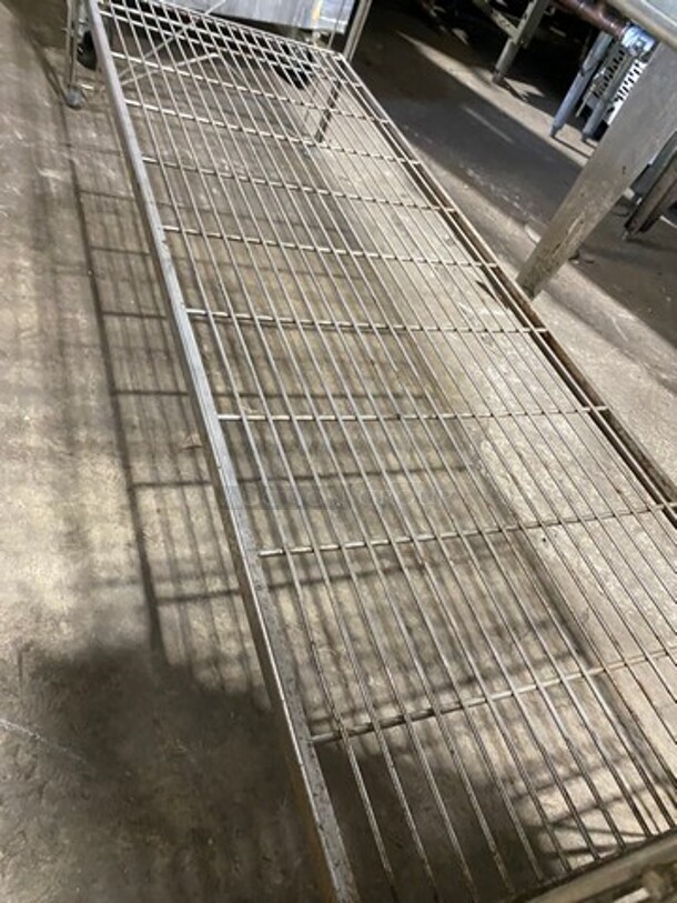 Commercial Metal 4 Tier Shelf! On Legs! BUYER MUST DISMANTLE! PCI CANNOT DISMANTLE FOR SHIPPING! PLEASE CONSIDER FREIGHT CHARGES! - Image 5 of 6