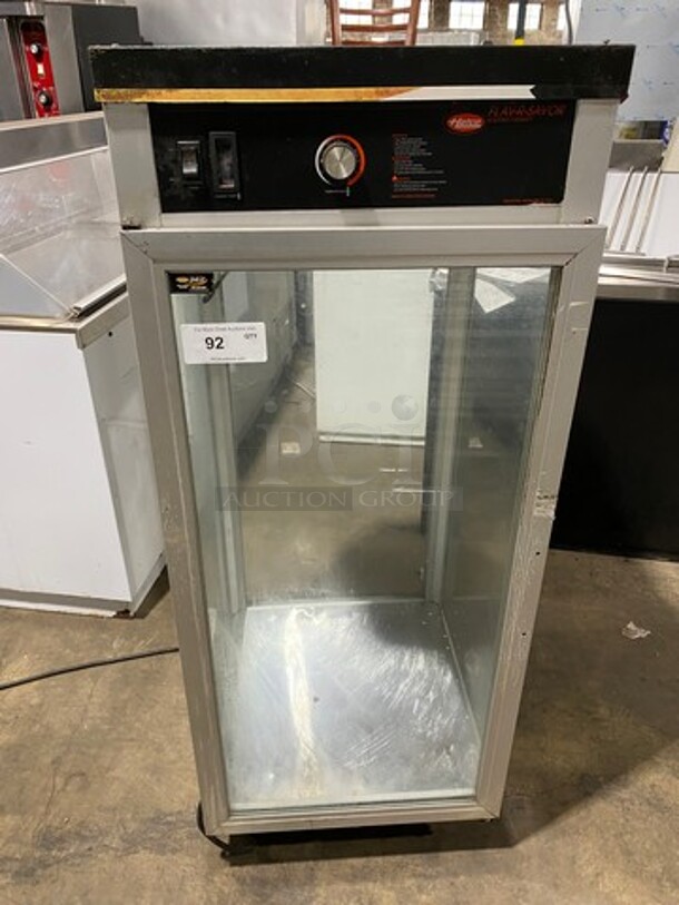 Hatco Commercial Heated Holding Cabinet! Glass All Around Showcase Style! Stainless Steel Body! On Casters! Model: PFST2X SN: 8873570447 120V 60HZ 1 Phase