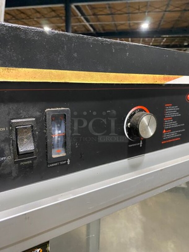 Hatco Commercial Heated Holding Cabinet! Glass All Around Showcase Style! Stainless Steel Body! On Casters! Model: PFST2X SN: 8873570447 120V 60HZ 1 Phase - Image 8 of 9