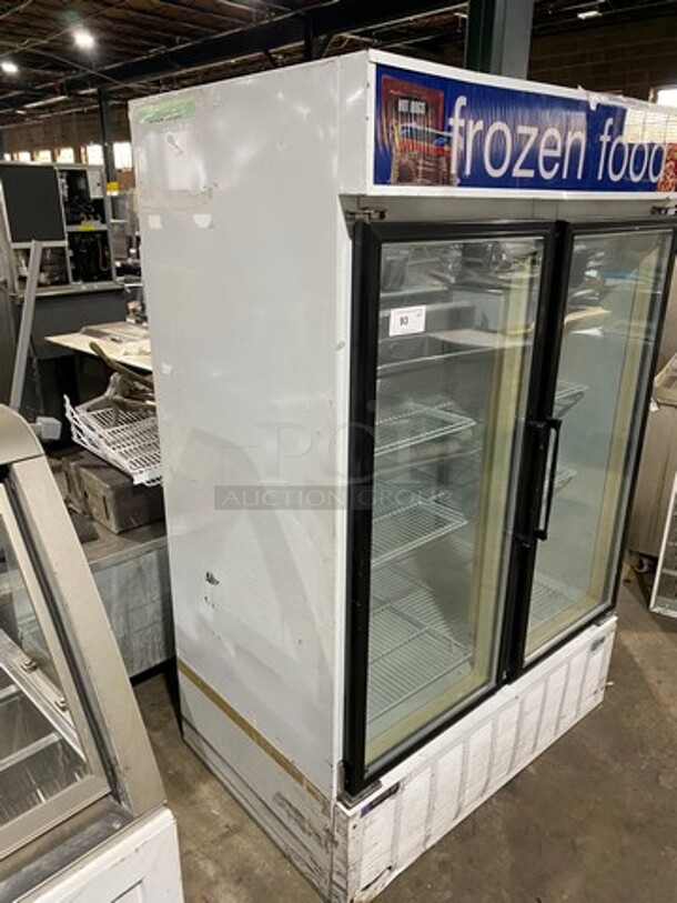 Master Bilt Commercial 2 Door Reach In Freezer Merchandiser! With View Through Doors! Poly Coated Racks! Model: BLG48HD SN: SU477729 115V 60HZ 1 Phase - Image 2 of 9