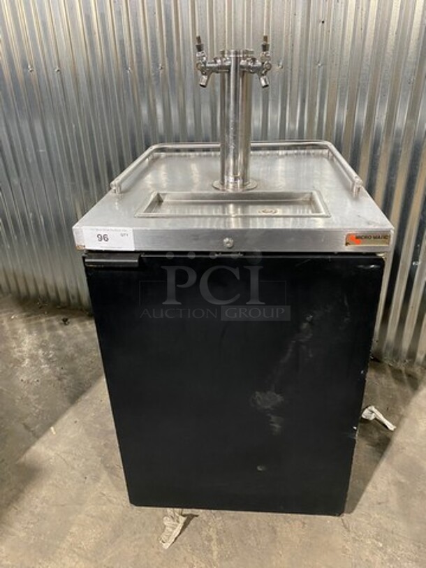 Micro Matic Commercial Refrigerated Beer Kegerator Cooler! Model: MDD23 SN: 14104219M 115V 60HZ 1 Phase