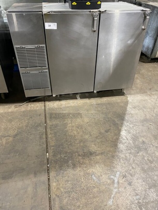 Glastender 2 Door Bar Back Cooler! With Poly Coated Racks! All Stainless Steel! On Legs! Model: NPT52L6SNH(LL/RR) SN: 134125922N 115V 60HZ 1 Phase - Image 1 of 6