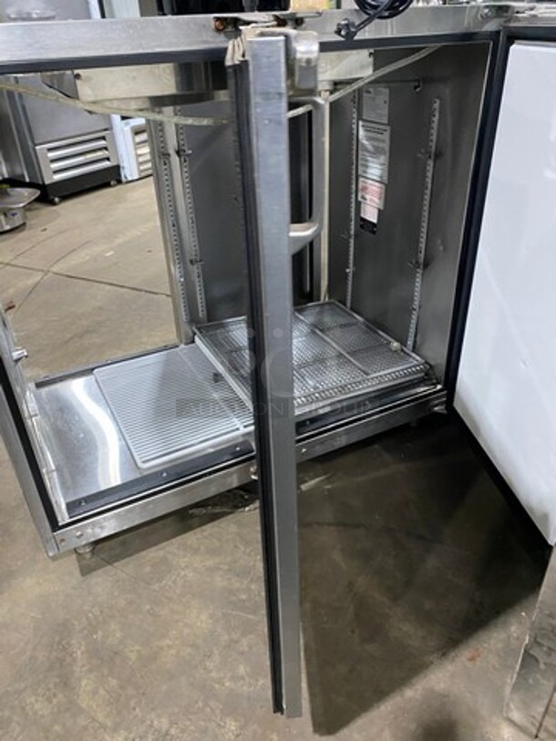 Glastender 2 Door Bar Back Cooler! With Poly Coated Racks! All Stainless Steel! On Legs! Model: NPT52L6SNH(LL/RR) SN: 134125922N 115V 60HZ 1 Phase - Image 6 of 6