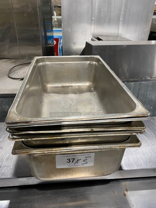Commercial Steam Table/ Prep Table Food Pans! All Stainless Steel! 5x Your Bid!