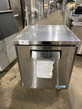 Turbo Air Commercial Single Door Lowboy/ Worktop Cooler! All Stainless Steel! Model: MUR28 SN: MU2RA06005 115V 60HZ 1 Phase