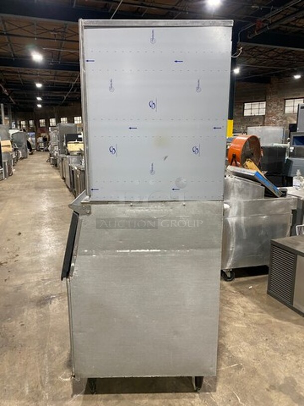 Hoshizaki Commercial Ice Maker Machine! On Commercial Ice Bin! All Stainless Steel! On Legs! Model: KM901MAJ SN: H11229F 208/230V 60HZ 1 Phase - Image 2 of 9