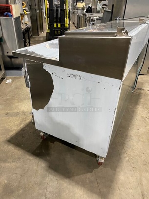 LATE MODEL! 2021 Leader Commercial Refrigerated Pizza Prep Table! With 3 Door Storage Space Underneath! All Stainless Steel! Model: ESPT72 SN: NE03R0411 115V 60HZ 1 Phase - Image 2 of 10