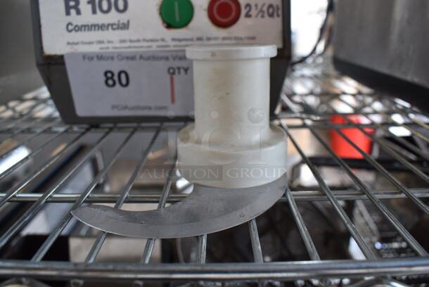 Robot Coupe R 100 Metal Commercial Countertop Food Processor w/ Poly Continuous Feed Head and S Blade. 120 Volts, 1 Phase. 7.5x12.5x13. Tested and Working! - Image 2 of 9