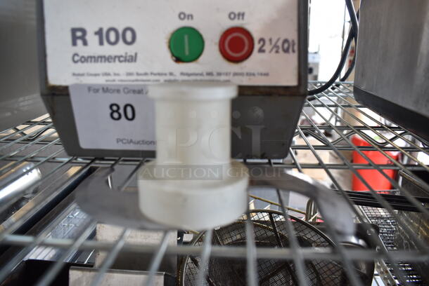 Robot Coupe R 100 Metal Commercial Countertop Food Processor w/ Poly Continuous Feed Head and S Blade. 120 Volts, 1 Phase. 7.5x12.5x13. Tested and Working! - Image 3 of 9