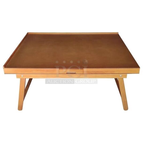 BRAND NEW SCRATCH AND DENT! SereneLife SLWODPZ27 Wooden Puzzle Board Rack / Table. Stock Picture Used For Gallery Picture.