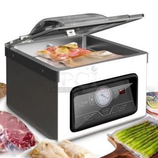 BRAND NEW SCRATCH AND DENT! NutriChef PKVS70STS Metal Countertop Chamber Food Vacuum Sealer Electric Air Seal Preserver. Stock Picture Used For Gallery Picture.