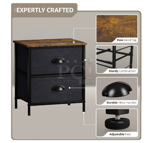 BRAND NEW SCRATCH AND DENT! Sorbus DRW-2D-WD 2 Drawers Chest Dresser - Image 1 of 5