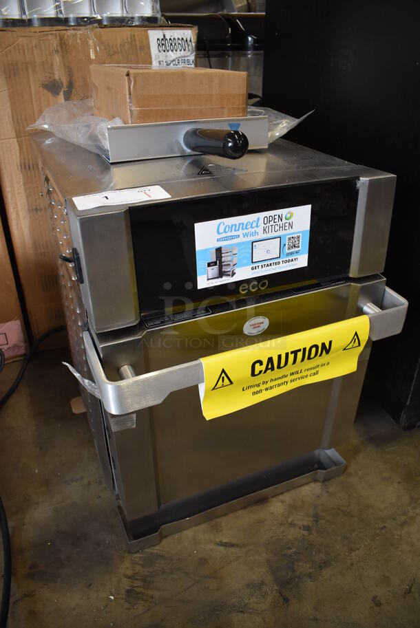 BRAND NEW SCRATCH AND DENT! 2022 TurboChef Eco Stainless Steel Commercial Countertop Electric Powered High-Speed Rapid Cook Oven. See Pictures for Cracked Glass. 208/240 Volts, 1 Phase. 17.5x26x21.5 - Image 3 of 12