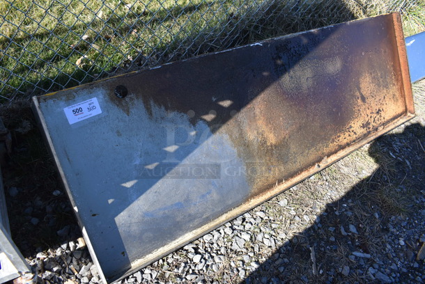 Metal Shelf w/ Wall Mount Brackets. 72x24x24 - Image 3 of 5