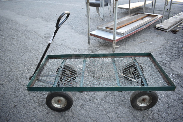 Metal Cart on Casters. 24x54x36