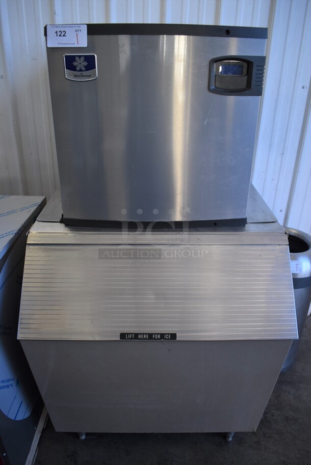 2016 Manitowoc IY0524A-161X Stainless Steel Commercial Ice Head on Commercial Ice Bin. 115 Volts, 1 Phase. 30.5x39x59
