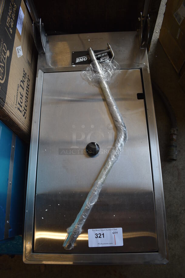 BRAND NEW! Fryclone 259FLTRM50 Stainless Steel Commercial 50 lb. Low Profile Portable Fryer Oil Filter Machine with Pump on Commercial Casters. 120 Volts, 1 Phase. 17x33x37. Tested and Working! - Image 3 of 8