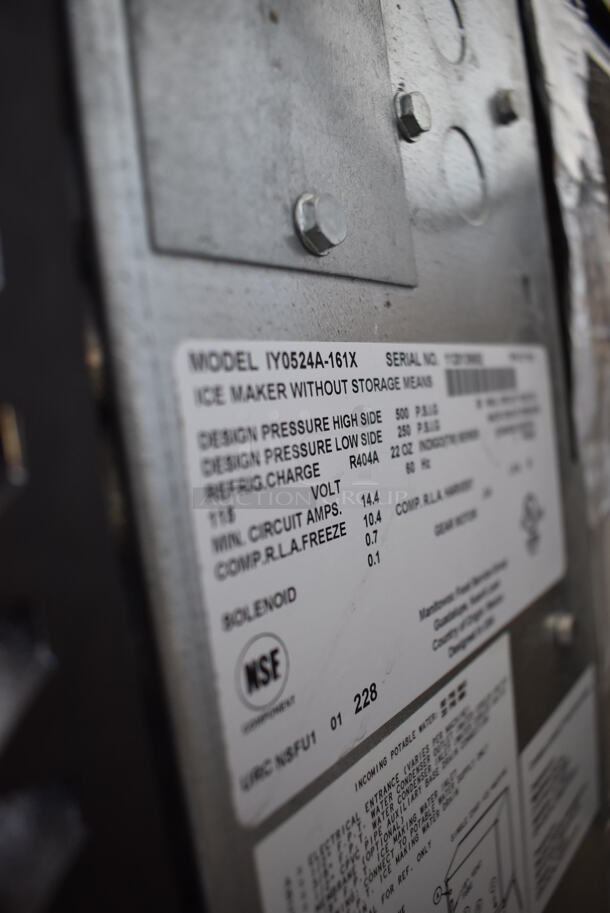 2016 Manitowoc IY0524A-161X Stainless Steel Commercial Ice Head on Commercial Ice Bin. 115 Volts, 1 Phase. 30.5x39x59 - Image 7 of 8