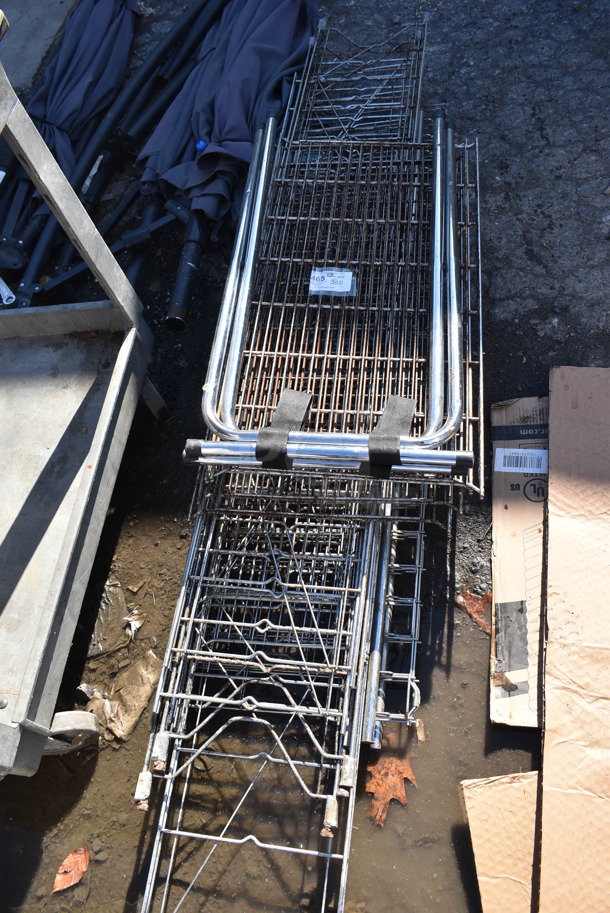 ALL ONE MONEY! Lot of Various Metal Items Including Tray Stand and Wire Shelves - Image 2 of 4