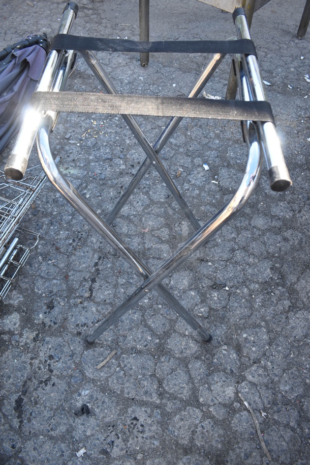 ALL ONE MONEY! Lot of Various Metal Items Including Tray Stand and Wire Shelves - Image 3 of 4