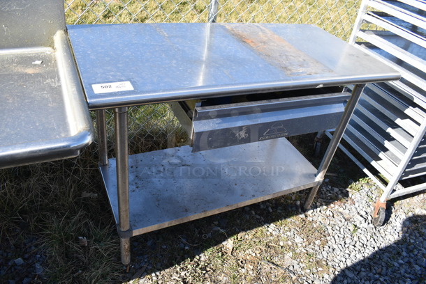 Advance Tabco Stainless Steel Commercial Table w/ Drawer and Under Shelf. 48x24x25 - Image 3 of 6