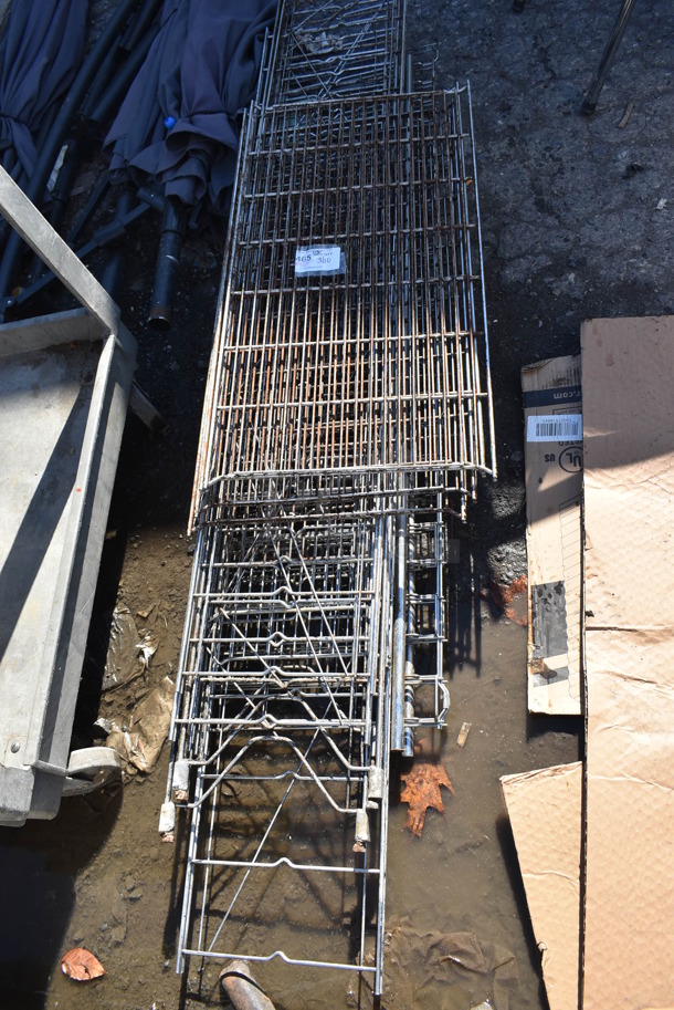 ALL ONE MONEY! Lot of Various Metal Items Including Tray Stand and Wire Shelves - Image 4 of 4