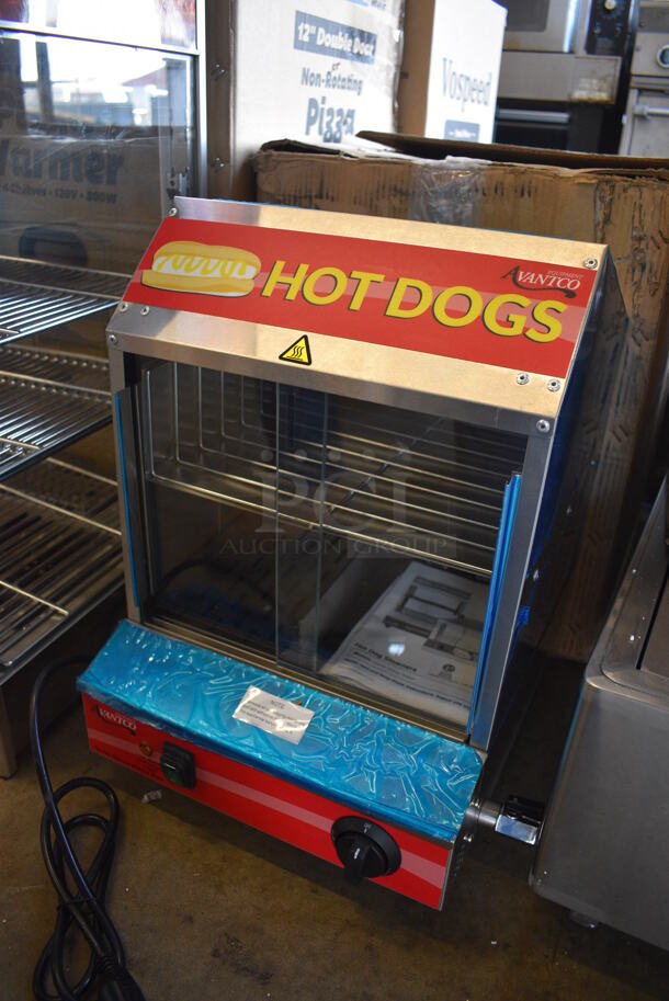 BRAND NEW IN BOX! Avantco HDS-175 Stainless Steel Commercial Countertop 175 Dog / 40 Bun Hot Dog Steamer. 120 Volts, 1 Phase. 13.5x16x20. Tested and Working! - Image 5 of 7