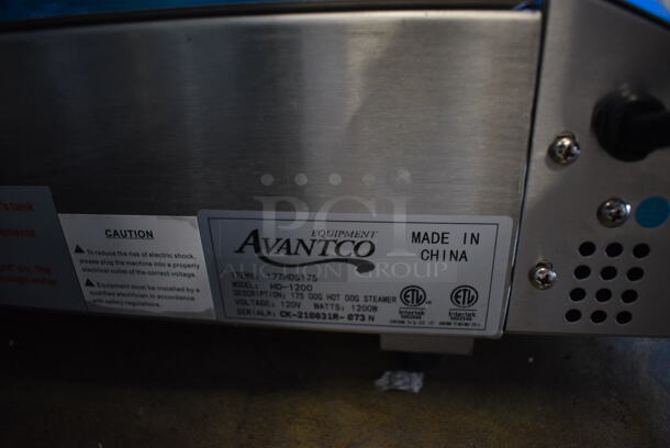 BRAND NEW IN BOX! Avantco HDS-175 Stainless Steel Commercial Countertop 175 Dog / 40 Bun Hot Dog Steamer. 120 Volts, 1 Phase. 13.5x16x20. Tested and Working! - Image 7 of 7