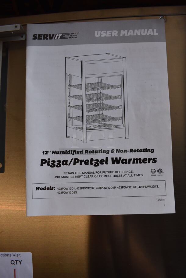 LIKE NEW! ServIt 423PDW12D2S Stainless Steel Commercial Countertop 12" Self-Service Countertop Display Warmer Merchandiser. Unit Has Only Been Used a Few Times! 120 Volts, 1 Phase. 18x19x31. Tested and Working! - Image 4 of 8
