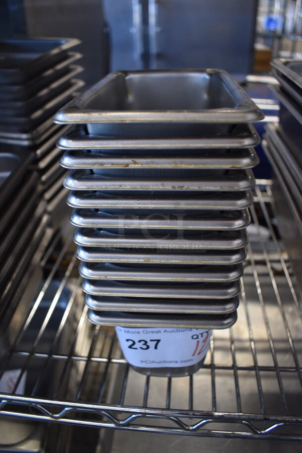 12 Stainless Steel 1/9 Size Drop In Bins. 1/9x4. 12 Times Your Bid!