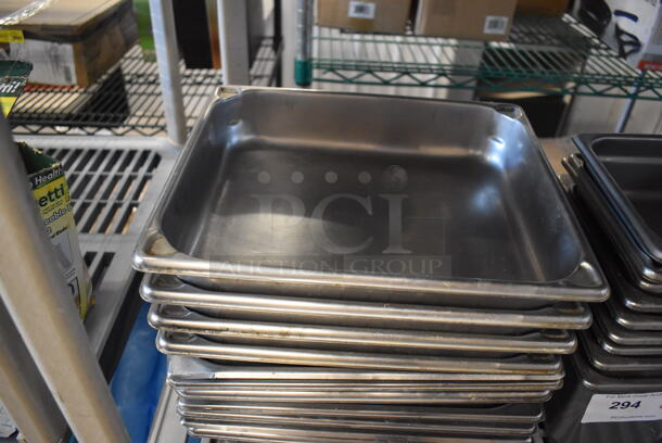 11 Stainless Steel 1/2 Size Drop In Bins. 1/2x2. 11 Times Your Bid! - Image 4 of 4
