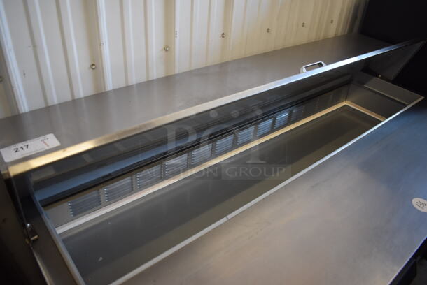 Beverage Air SPE60-16 Stainless Steel Commercial Sandwich Salad Prep Table Bain Marie Mega Top on Commercial Casters. 115 Volts, 1 Phase. 60x29x44. Tested and Powers On But Does Not Get Cold - Image 5 of 9