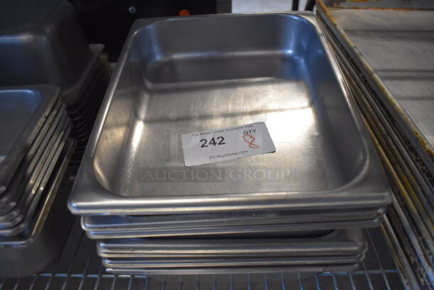 8 Stainless Steel 1/2 Size Drop In Bins. 1/2x2. 8 Times Your Bid!
