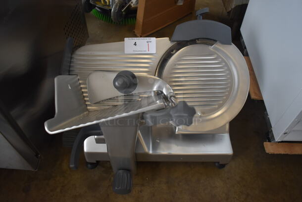 BRAND NEW SCRATCH AND DENT! Hobart Centerline EDGE12-11 Stainless Steel Commercial Countertop 12" Manual Meat Slicer w/ Blade Sharpener. 115 Volts, 1 Phase. 26x22x22. Tested and Working! - Image 1 of 10