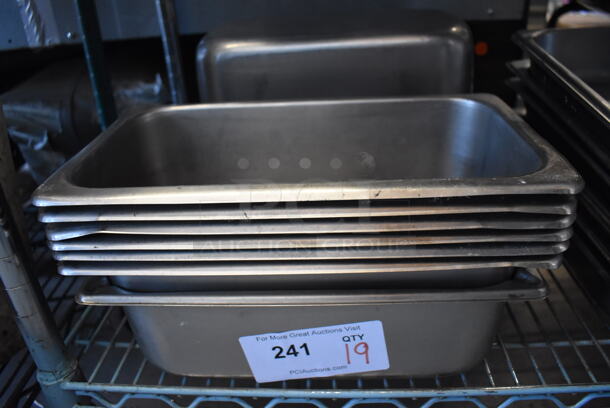 19 Stainless Steel 1/3 Size Drop In Bins. 1/3x6. 19 Times Your Bid!