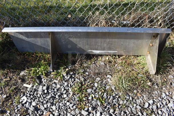 Metal Shelf w/ Wall Mount Brackets. 50x12x10 - Image 5 of 5